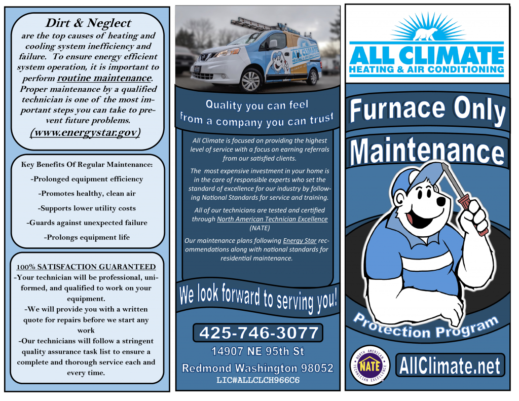 Furnace Only Maintenance Plan Benefits Cover Page