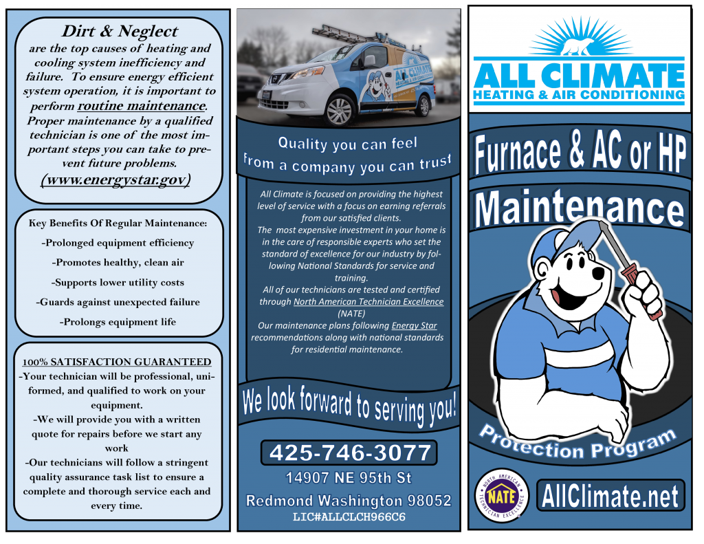 AC & Furnace Maintenance Plan Cover Page